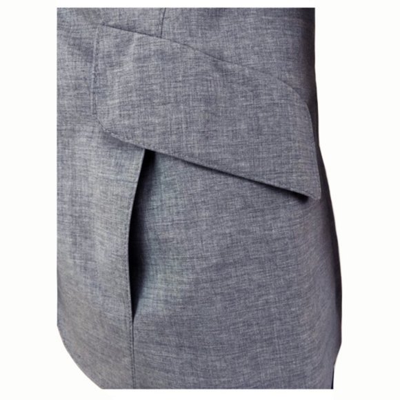 Akris Punto Grey Fitted Two Button Blazer - Picture 3 of 4